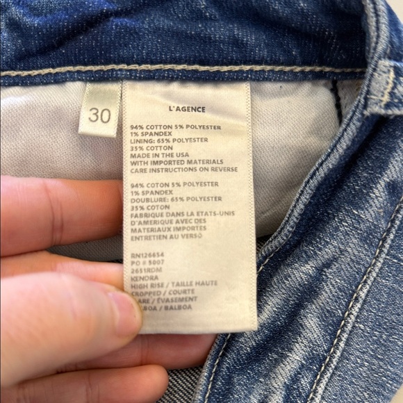 L'Agence Kendra High Rise Crop Flare Jeans Size 30 - Picture 9 of 13